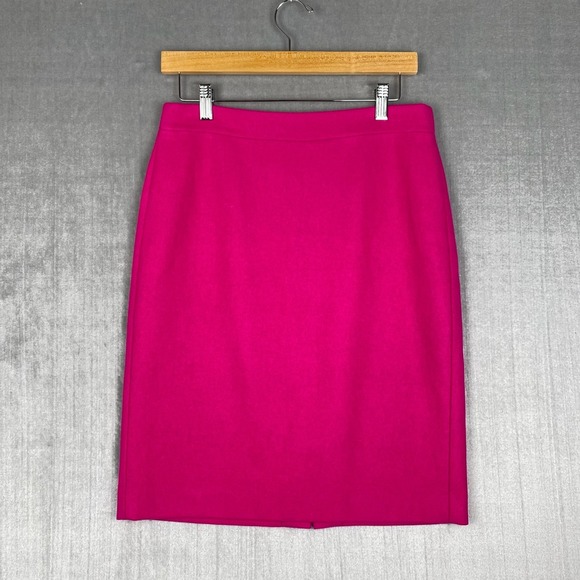 J Crew Womens The Pencil Skirt Size 4 Pink Wool Blend Mini Office Siren Career - Picture 1 of 7